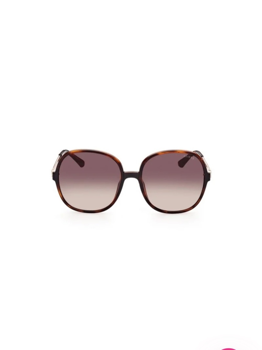 Guess Tortoiseshell Oversized Women's Sunglasses - Brown Gradient Lenses